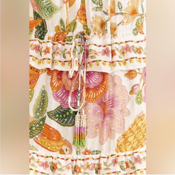 🥭FARM RIO Macaw Bloom Ruffle Tiered Sundress - Picture 5 of 9